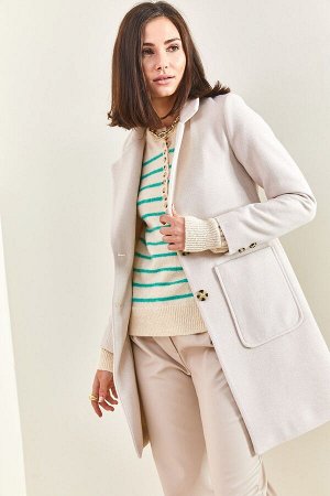 Женское пальто из импортной шерсти с карманами Cachet 40081067