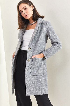 Женское пальто из импортной шерсти с карманами Cachet 40081067