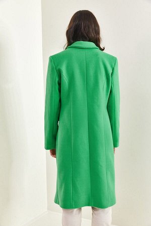 Женское пальто на подкладке с 6 пуговицами 40081003