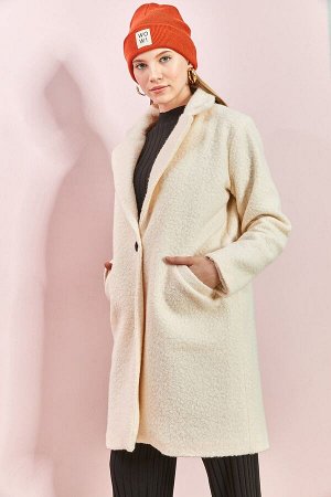 Женское короткое пальто из креповой ткани 8089 40051022