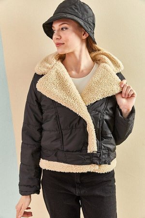 Женское плюшевое стеганое пальто 40051014