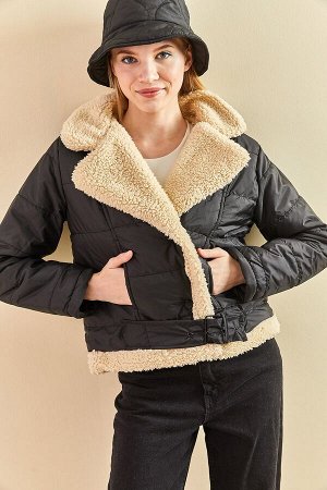 Женское плюшевое стеганое пальто 40051014