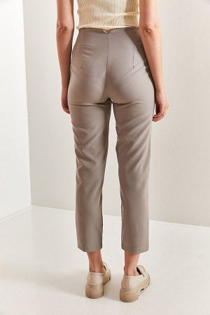 Женские брюки из ткани Atlas в рубчик 40401043