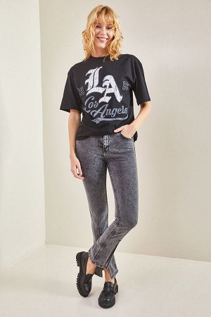 Женские джинсы с разрезом спереди 40601020