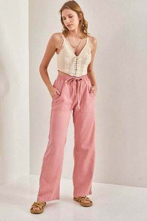 Женские брюки с эластичным карманом на талии 40501023