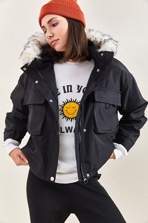 Женское меховое пальто Бондик с капюшоном 2208 40081062