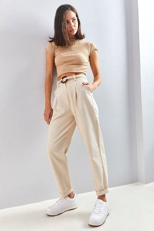 Женские брюки со складками и складками 40081053