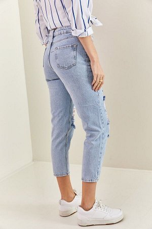 Женские рваные джинсы до колен 40501022