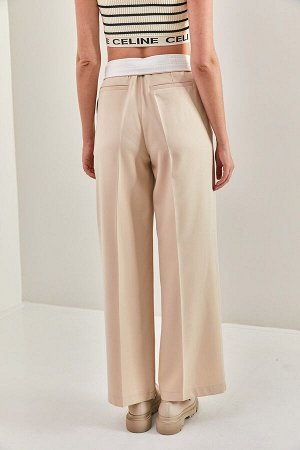 Женские брюки с поясом на подкладке 50011009