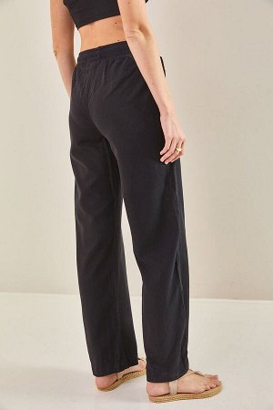 Женские брюки Palazzo Tencel с большим карманом и эластичной талией 40501023