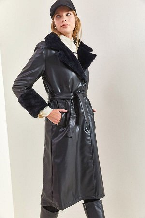 Женское пальто из дубленки на руку и воротник 2259 40111013