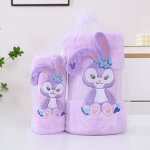 Полотенце из кораллового флиса, с принтом, набор из 2 штук: 35*75/70*140 см