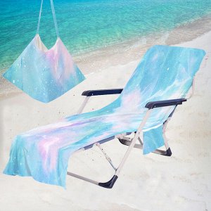 Накидка на пляжный стул, цвет синий/розовый, принт "Небо"