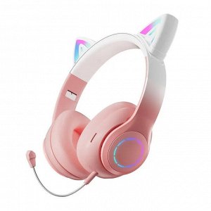 Наушники беспроводные "Кошачьи ушки", светящиеся, CAT STN-07, 400 mAh