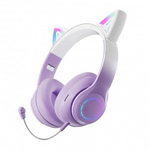 Наушники беспроводные "Кошачьи ушки", светящиеся, CAT STN-07, 400 mAh