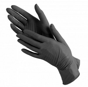 Перчатки черные, нитриловые, 100 штук