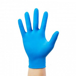 Перчатки нитриловые Wally Plastic в пакетах,  цвет Синий