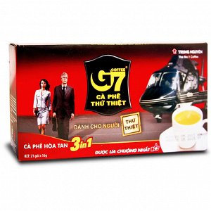 Вьетнамский кофе растворимый Trung Nguyen G7 № 1 3 в 1 в пакетах (21 шт. по 16 г)