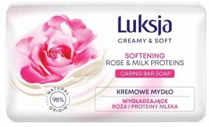 Мыло Luksja Creamy роза/молочные протеины 90гр