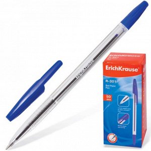 Ручка шариковая R-301 ErichKrause арт EK 22029 синяя 1мм