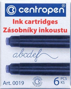 Картриджи чернильные синие, 06шт.Centropen