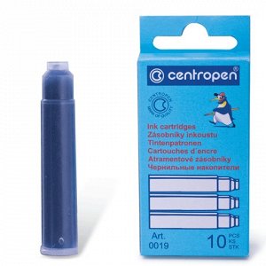 Картриджи чернильные синие, 10шт.Centropen