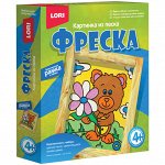 Фреска-картина из песка Lori &quot;Мишка&quot;, от 4- х лет, картонная коробка
