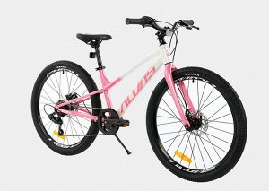 Детский велосипед ALVAS BETA 24. 11.5 кг. 24 колеса (Розовый-Белый)