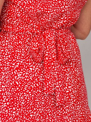 Платье женское штапель на запах "Камилла" красный