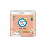 Ультрамягкая туалетная бумага Ultra Soft Care» с повышенной плотностью и впитываемостью и ароматом бергамота трёхслойная, с цветным тиснёным рисунком 30м 4 рулона