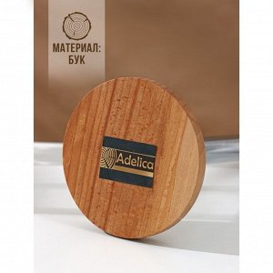 Держатель деревянный для бумажных полотенец Adelica, 13x13x28 см, хромированная ручка, бук