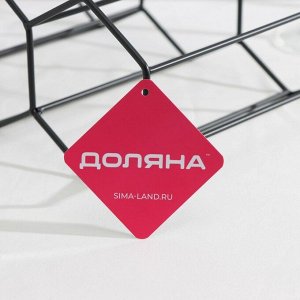 Подставка для бутылок Доляна «Соты», 28,5?27,4?21 см, цвет чёрный