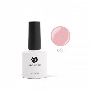 ADRICOCO Цветной гель-лак для ногтей №045, дымчато-розовый, 8 мл