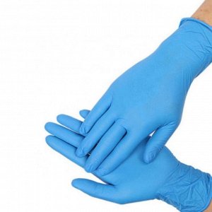 Benovy Перчатки нитриловые смотровые нестерильные, голубой, L, 100 шт.