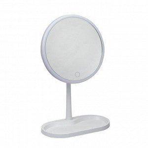 Nail Art Зеркало косметическое с LED подстветкой (батарейки + USB), белый