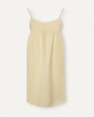 Платье пляжное жен. (001139) желто-белый