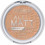 Катрис, Пудра компактная all matt plus shine control powder 025 Sand Beige песочно-бежевый, , Catrice
