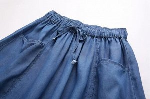 Женские брюки кюлоты с карманами