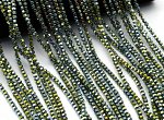 Бусины из гематита бочонок с гранями 4*4мм цв.зеленый, 40см, 101 бусинай