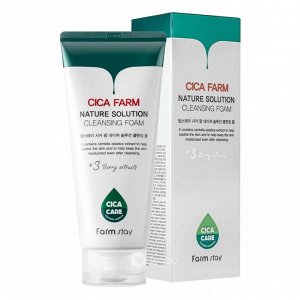 Пенка для умывания с экстрактом азиатской центеллы Farmstay Cica Farm Nature Solution Cleansing Foam