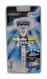 Gillette Станок бритвенный Mach3 Turbo с 1 сменной кассетой, без подставки