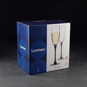 Набор бокалов для шампанского «Домино», 170 мл, 6 шт