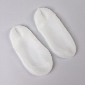Носочки для педикюра, силиконовые, 20 × 10 см, цвет белый