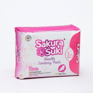 Прокладки гигиенические Sakura Suki Женские 260 мм дневные интенсив 8 шт