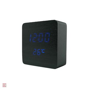 Электронные часы в деревянном корпусе VST-872-5 синие цифры