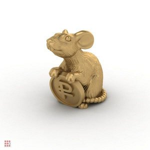 Кошельковая мышь с монетой (К-17)