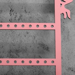 Подставка для украшений «Вензелёк» 14x14x24 см, толщина 3 мм, цвет розовый