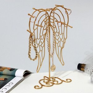 Подставка для украшений "Крылья ангела" 15 х 9,5 х 30, цвет золото