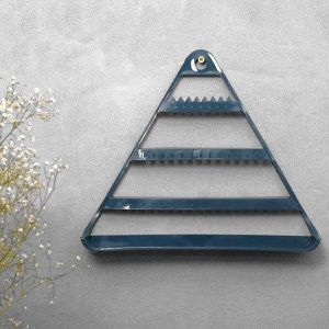 Органайзер для украшений "Треугольник", цвет синий, 29x25x5 см