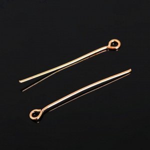 Штифт с петлёй СМ-1083, 3 см, (набор 100 гр), цвет золото